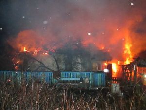 В Петриковском районе на пожаре погибли мать и сын
