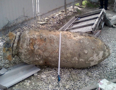 Житель деревни Костюковка случайно выкопал бомбу