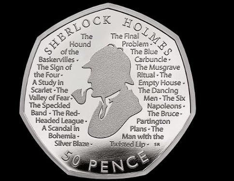 В Британии выпустили памятные монеты с Шерлоком Холмсом
