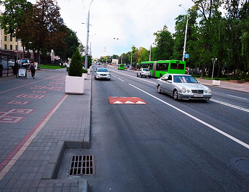 "Подушки скорости" установили на ул. Советской в Гомеле